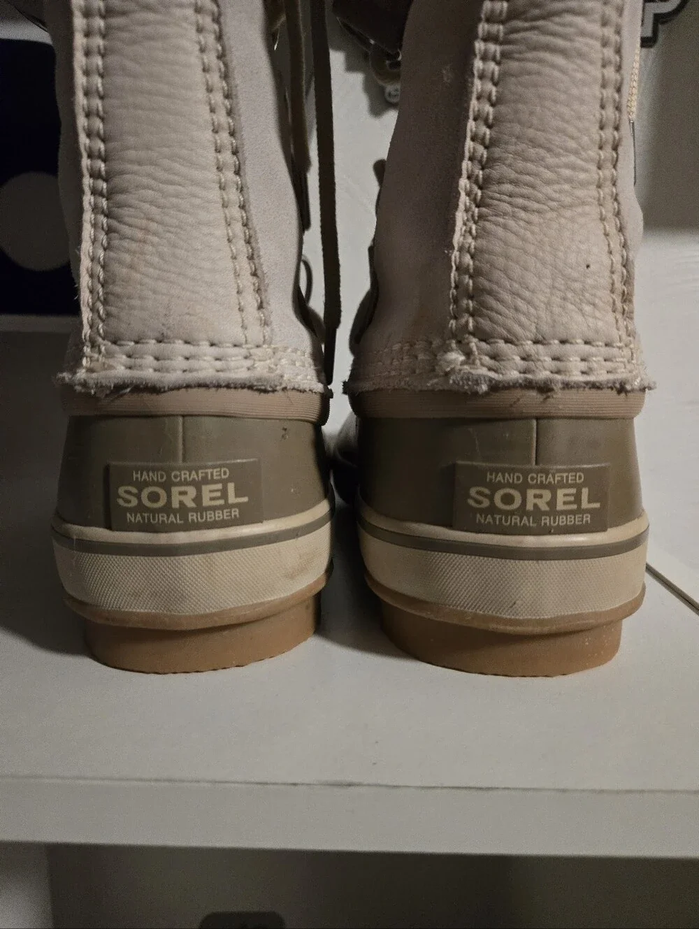 SOREL Women’s Winter Lace-Up Snow Boots with Faux Fur Trim - Cream/Tan